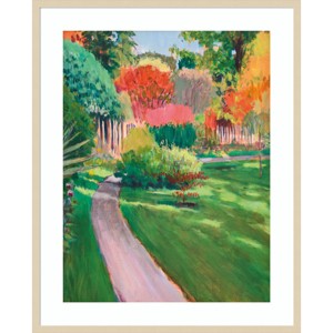 33" x 41" Botanical Gardens by Marco Cazzulini Wood Framed Wall Art Print - Amanti Art - 1 of 4