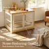 42in Large Dog Crate Furniture – Solid Wood Indoor Dog Kennel With 4 Silent Escape-proof Doors, End Table Style Decorative Crate - 3 of 4