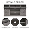 Syemin Decorative Storage Cabinet, Double Door Four-Layer Shelf, Living Room Dresser with Grooved Texture for Living Room, Entryway, - 3 of 4