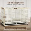 XBRIGH 54/48/42/38 Inch Heavy Duty Indestructible Dog Crate Steel Escape Proof,Indoor Double Door High Cage,Kennel with Wheels,Removable Tray - 2 of 4