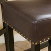 CAVINAS Fabric/Faux Leather Bar Stools Set of 2,27"/30" Transitional Backless Counter Stools( with Nailheads),Barstools for Kitchen Island - 4 of 4