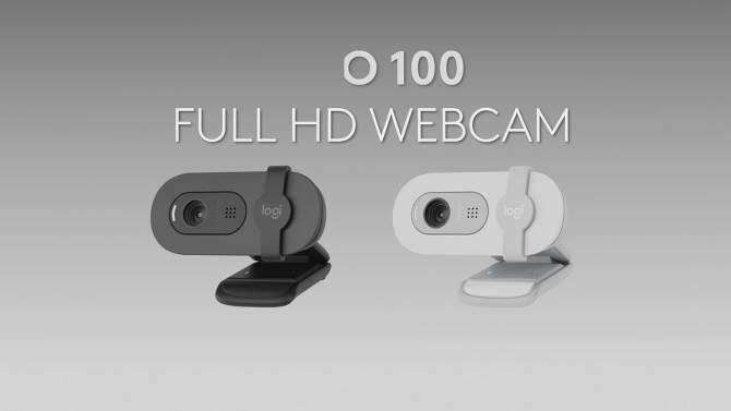 Logitech Brio 100 1080p Webcam - Black, 2 of 11, play video