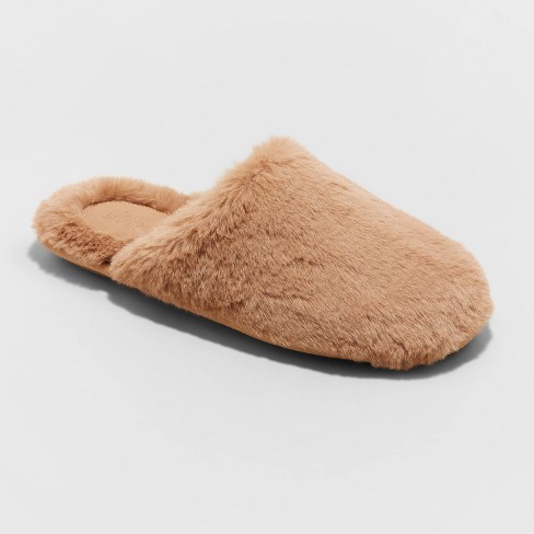 Women's Emily Puff Scuff Slippers - Stars Above™ Tan M