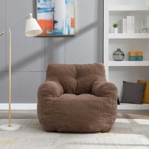 KTMBDW Bean Bag Chair with Filler, Bean Bag Sofa with Tufted Soft Stuffed Filling, Fluffy and Lazy Sofa for Dorm, Apartment, Living Room, Bedrooms - 1 of 4