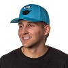 Sesame Street Cookie Monster Mens Snapback Hat Adult Precurve Adjustable Hat Cap - 2 of 4
