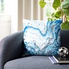 Jakki Pillow - White/Blue - 18"X18" - Safavieh - image 2 of 4