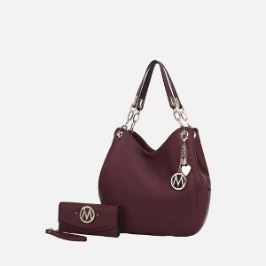 MKF Collection Ashley Vegan Leather Women’s Hobo Shoulder Bag with Wristlet Wallet by Mia K - 1 of 4