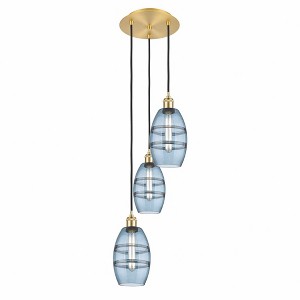 Vaz - 3 Light Cord Hung Multi Pendant In Industrial Style-25.13 Inches Tall and 12.38 Inches Wide - 1 of 1
