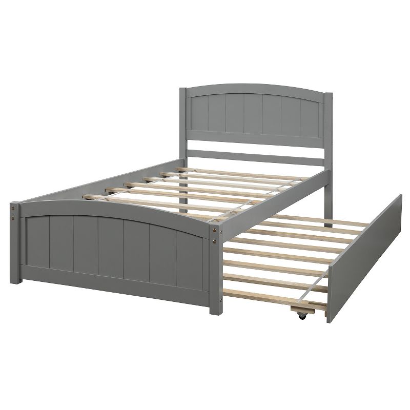Twin Size Paltform Bed with Trundle - ModernLuxe, 4 of 10