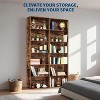 6 Tier Wood Bookcase, Industrial Rustic Bookshelf Furniture Organizer, Heavy Duty Tall Bookshelf for Office, Living Room, Bedroom - 3 of 4