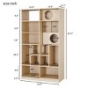 LAOTIES Furniture Style Cat Tree Bookcase,Modern Wooden Cat Shelves with Storage,Multi Level Cat Tower And Climbing Furniture for Indoor Cats - 2 of 4