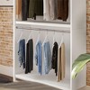 Systembuild Evolution Luxe Extra Wide 2-Shelf Double Clothing Rod Closet Tower, Ivory Oak - 4 of 4