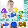 No-Hole Mold-Free Ocean Animal Bath Toys with Storage Bag, Water Play Set for Toddlers - 2 of 4