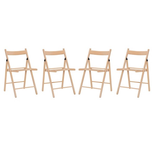 Set of 4 Bridger Folding Chairs - Linon - image 1 of 4