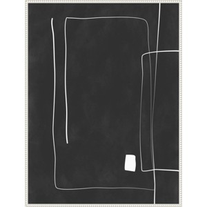 32"x42" Black and White 36 by Elena Ristova Framed Canvas Wall Art Print White - Amanti Art - 1 of 4