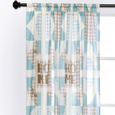 The Lakeside Collection Monroe Block Check Window Panels - 50" x 63"