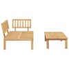 vidaXL Patio Pallet Sofa Set - 2 Pc Acacia Wood Outdoor Garden Table and Corner Sofa - Modular Furniture for Deck, Patio, Backyard - 4 of 4