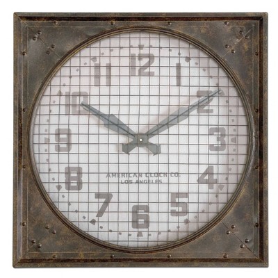 Warehouse Grill Wall Clock Rusty Iron - Uttermost