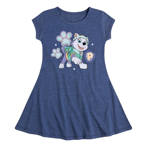 Girls' - Paw Patrol - Everest Sketch Fit & Flair Cap Sleeve Dress - image 1 of 4