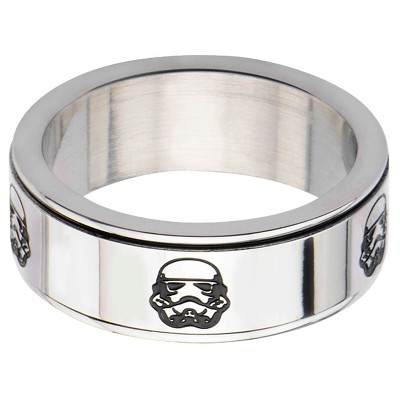 Men s Star Wars Stormtrooper Stainless Steel Spinner Ring Target