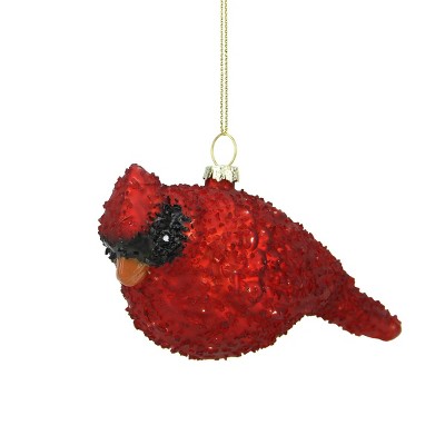 NORTHLIGHT 6" Glass Cardinal Bird Christmas Ornament - Red