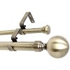 Urbanest Steel Ball Flat Button 1-inch 5-8 inch Double Drapery Curtain Window Rod Set - 4 of 4