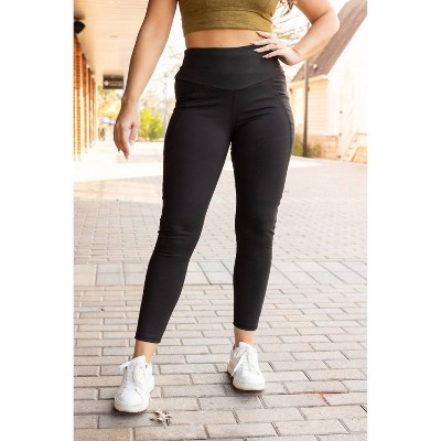 Women's Adriana Tummy Control Full Length Leggings With Pockets - Julia Rose