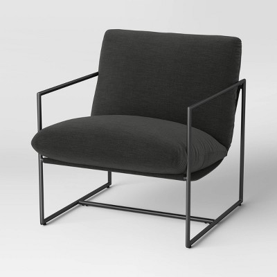 Metal Framed Sling Accent Chair Dark Gray - Room Essentials™