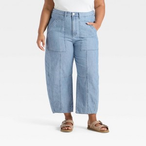 Women's High-Rise Utility Barrel Jeans - Universal Thread™ - 1 of 3