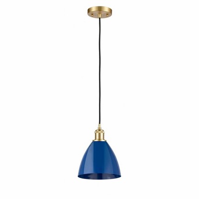 Plymouth Dome - 1 Light Cord Hung Mini Pendant In Industrial Style-11.25 Inches Tall and 7.5 Inches Wide