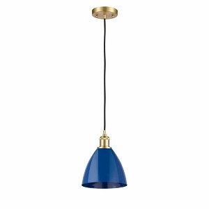 Plymouth Dome - 1 Light Cord Hung Mini Pendant In Industrial Style-11.25 Inches Tall and 7.5 Inches Wide - 1 of 1