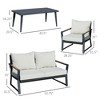 Sapphtopaz Patio Furniture Set Wicker Woven Sectional Outdoor Chairs with Cushion and Coffee Table Sofa Set for Outdoor, Terrace - 3 of 4