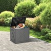 Naysaye Deck Boxes, 32 Gal Outdoor Storage Deck Box, Small Patio Storage Bin for Garden Tools, Black, 22.09"*17.09"*20.87" - 4 of 4