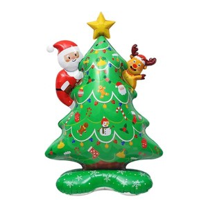 Large 49 Inch Christmas Aluminum Foil Balloon for Holiday Party Decor, Dinosaur Elk and Christmas Tree Designs - 1 of 3