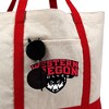 Western Oregon University Primary Logo Canvas Tote Bag With External Pocket, Reusable Shoulder Bag for Shopping, School, Beach - 2 of 4