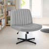 MAYEERTY Chair Armless Criss Cross Office Chair Vanity Chair for Bedroom Office Gray - 2 of 4
