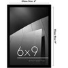 Americanflat 6x9 Picture Frame with Shatter-Resistant Glass - Streamline Collection - Thin Border Picture Frame for Tabletop and Wall Display - Black - 2 of 4
