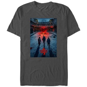 Men's Stranger Things Four Friends Rift Apocalypse Poster T-Shirt - 1 of 4