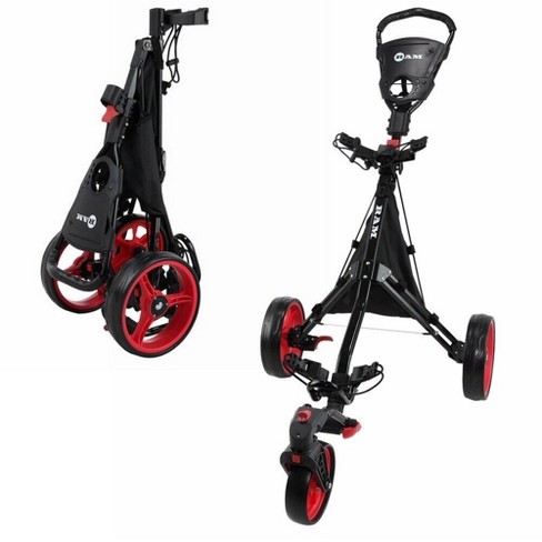 Ram Golf Push / Pull 3-wheel Golf Cart With 360 Rotating Front Wheel :  Target