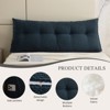 Bekrvio Velvet Headboard Wedge Pillow - Back Support Reading Cushion Bolster with Side Pocket, Removable Cover for Bed & Sofa - 2 of 4