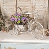 Vintage Bicycle Plant Pot, Charming Decorative Metal Flower Cart, Garden and Home Decor, 1pc - 4 of 4