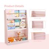 VASIP 3-Tier Kids Bookshelf, Children's Book Rack for Organizing Bedrooms, Playrooms and Classrooms,Pink - 4 of 4