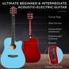 Best Choice Products Beginner Acoustic Electric Guitar Starter Set 41in w/ Wood Cutaway Design, Gig Bag - 4 of 4