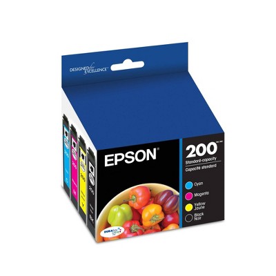 Epson 200 Single, 2pk, 3pk, & 4pk Ink Cartridges - Black, Yellow, Magenta, Cyan, Multicolor