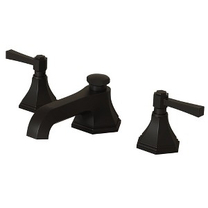 BWE 8 in. Widespread Double Handle 3 Hole Bathroom Faucet Water-Saving With Metal Drain - 1 of 4