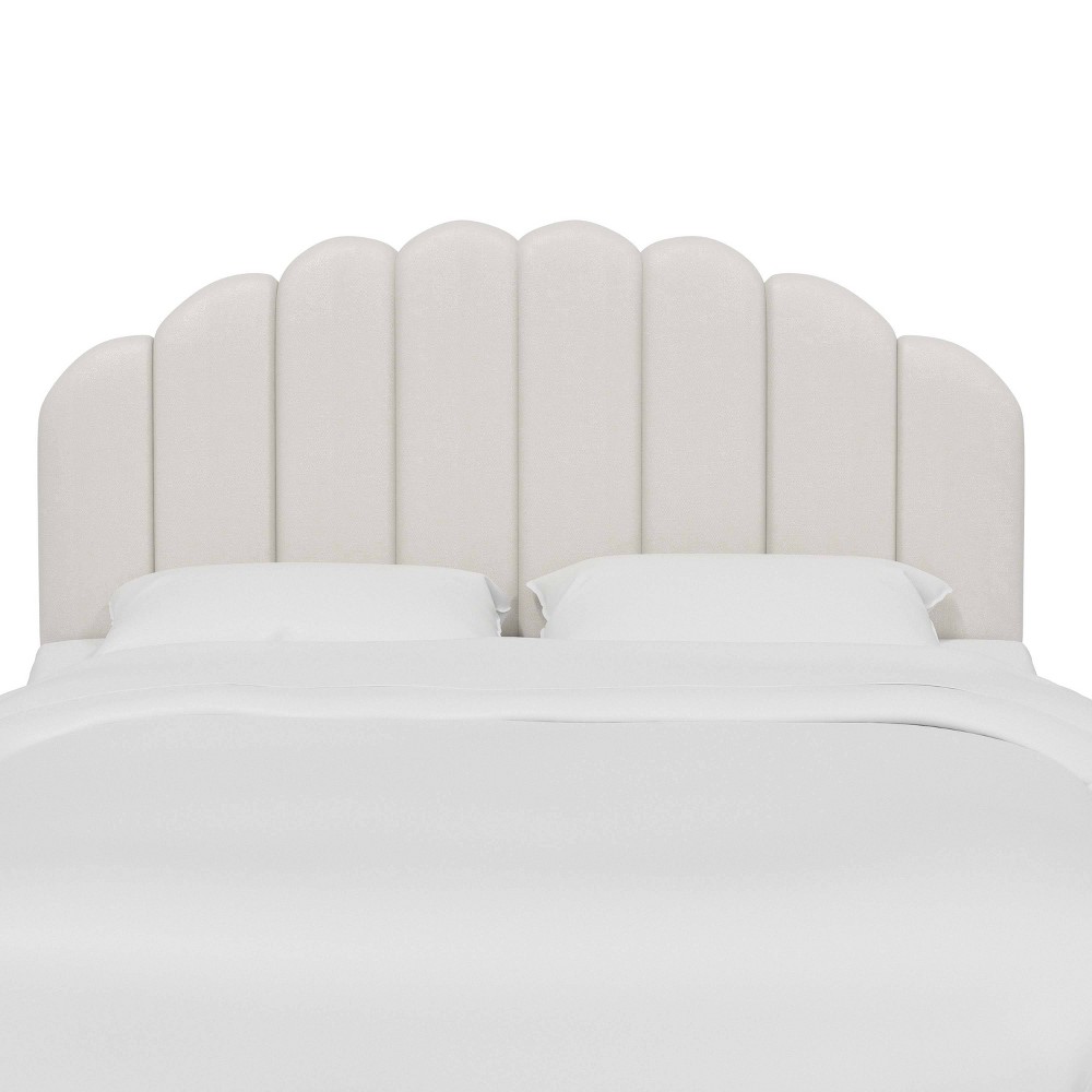 King Emma Shell Upholstered Headboard White - Skyline Furniture -  87532951