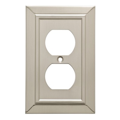 Franklin Brass Classic Architecture Single Duplex Wall Plate Nickel