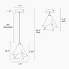 LNC Juanshin Modern Luxury  Cone Integrated LED Mini Pendant  Lights, Gold with Clear Glass,7.5in/20in - 3 of 4