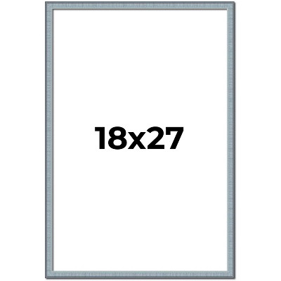 PosterPalooza | Textured Blue Picture Frame - UV Acrylic, Foam Board Backing, Hanging Hardware