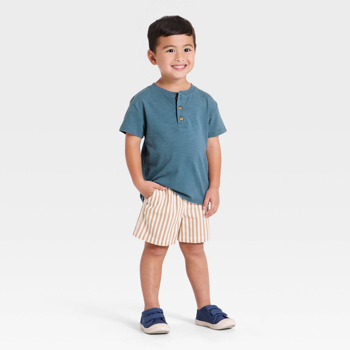Toddler Boys' Short Sleeve Henley T-Shirt - Cat & Jack™ - thumbnail 3